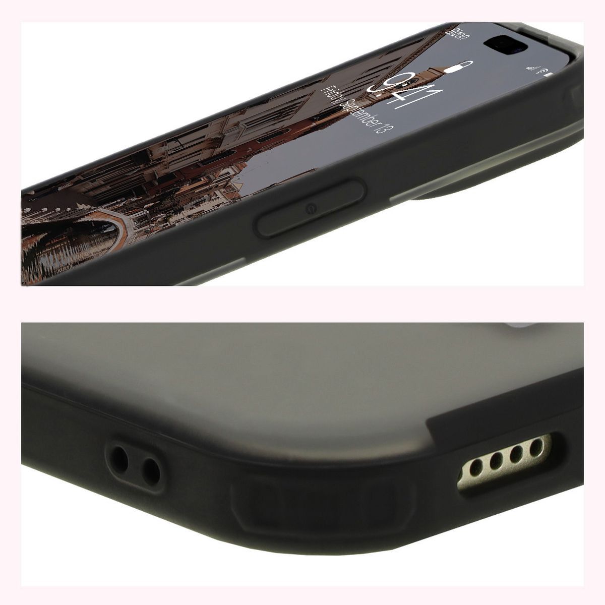 Wzmocnione narożniki i podwyższone ranty ekranu w etui Bizon Case MatteO